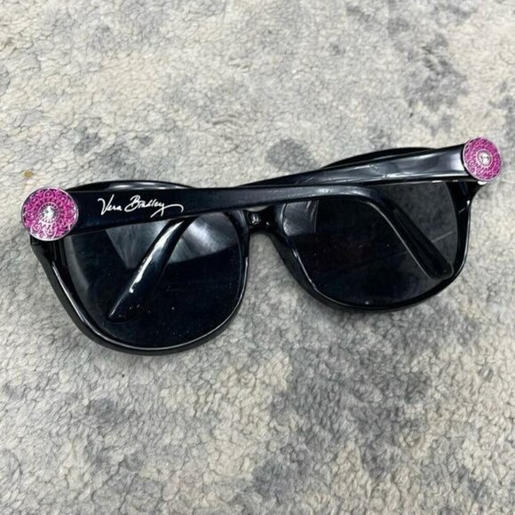 Vera Bradley VB Layla Sunglasses Flower Floral Side Black Jazzy Blooms - Picture 4 of 12